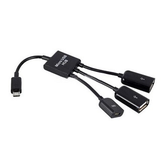 Cáp OTG 3 đầu cho android - Cáp Usb cho android - OTG cable 3 in 1
