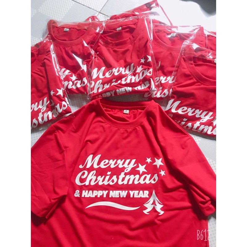 Áo thun đồng phục gia đình 3/4/5 người in mẫu noel đủ size 6-95kg