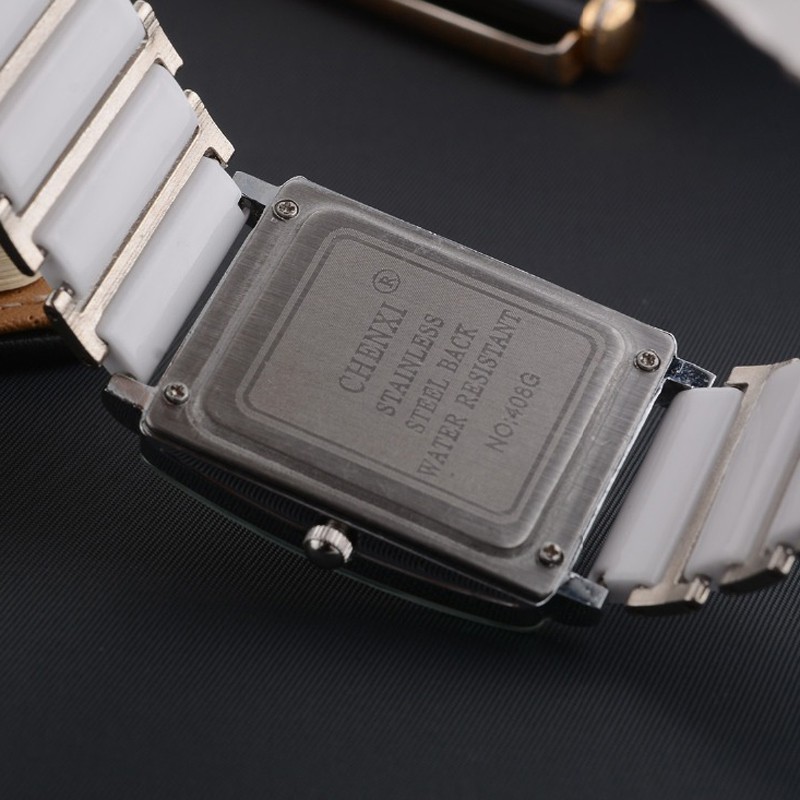 Đồng Hồ Đeo Tay Chexi 104A Dây Giả Sứ Thời Trang Dành Cho Nam Và Nữ