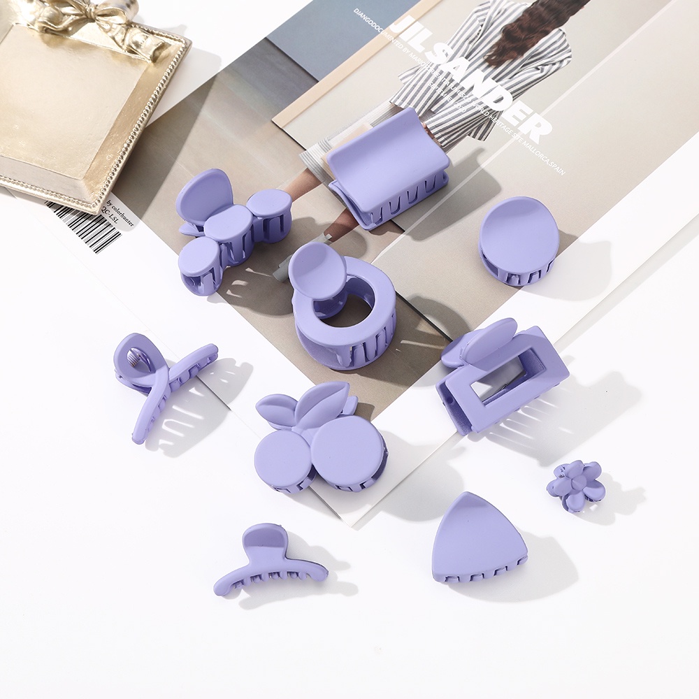 Kẹp tóc HAIMEIKANG nhỏ màu tím thiết kế đơn giản thời trang cao cấp cho nữ