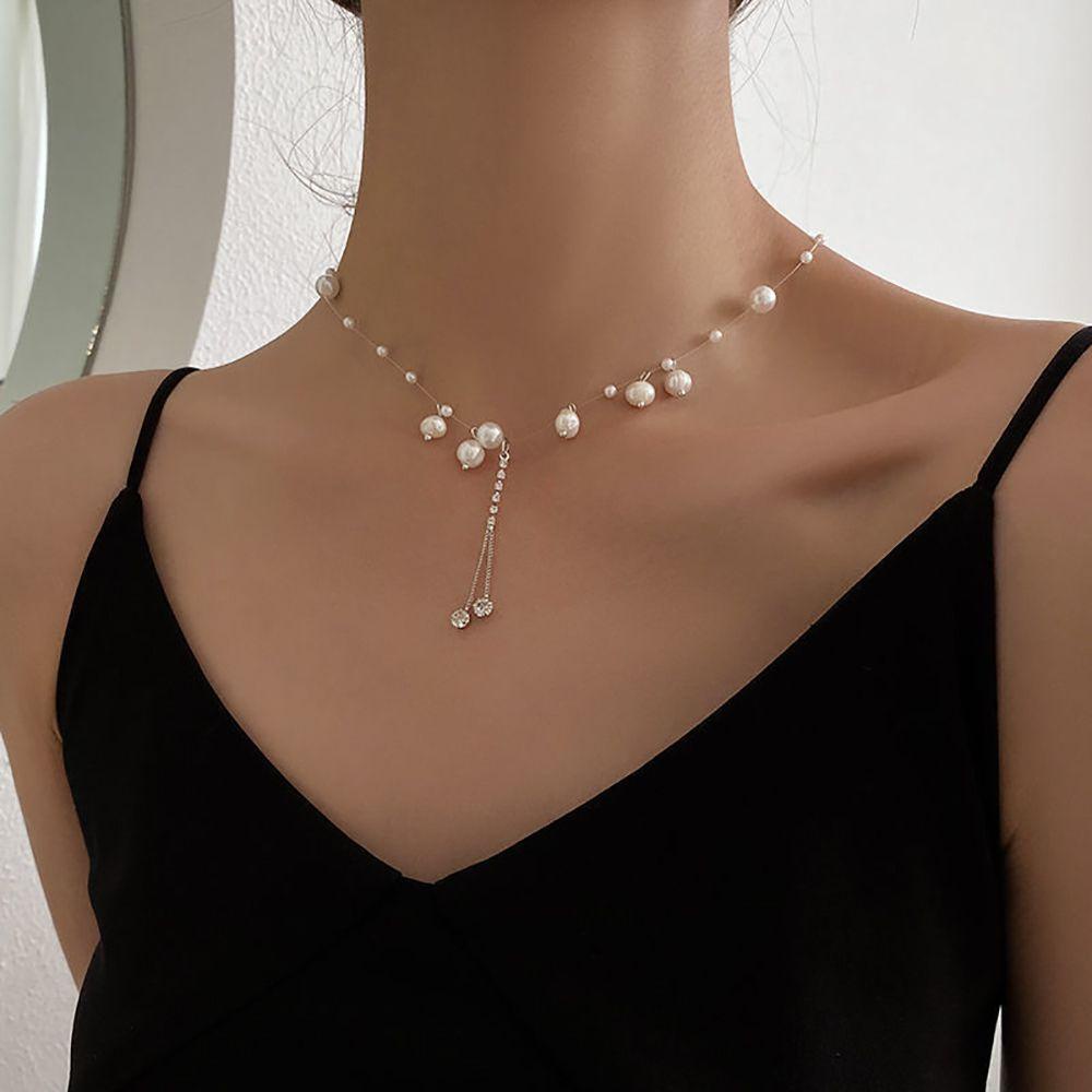 FORBETTER Vòng Cổ Choker Bằng Hợp Kim Đính Đá Đơn Giản Phong Cách Retro Hàn Quốc