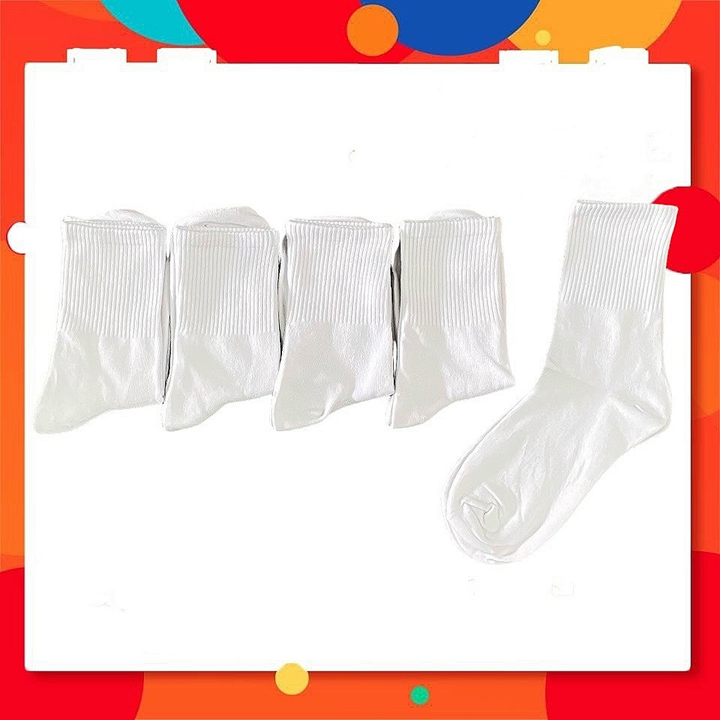 Vớ tất trắng đen cổ cao, chất mỏng