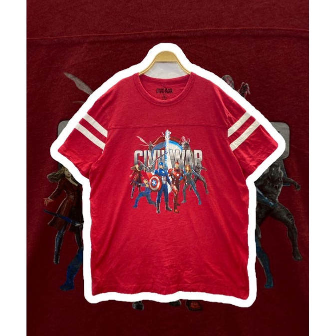 Áo Thun 2hand Mỹ loại 1 Hiệu Marvel Avengers Civil War Real [ Vintage Marvel ]