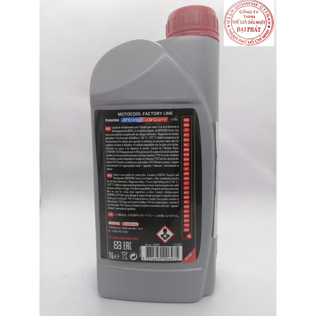 Nước mát Motul Motocook organic factory line 1L