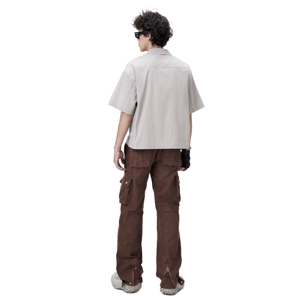 Áo Sơ Mi Khóa Zip Beuter Fossil Boxy Zip Shirt