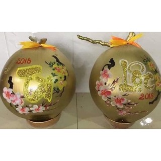 1 CẶP DỪA THƯ PHÁP CHƯNG NGÀY TẾT