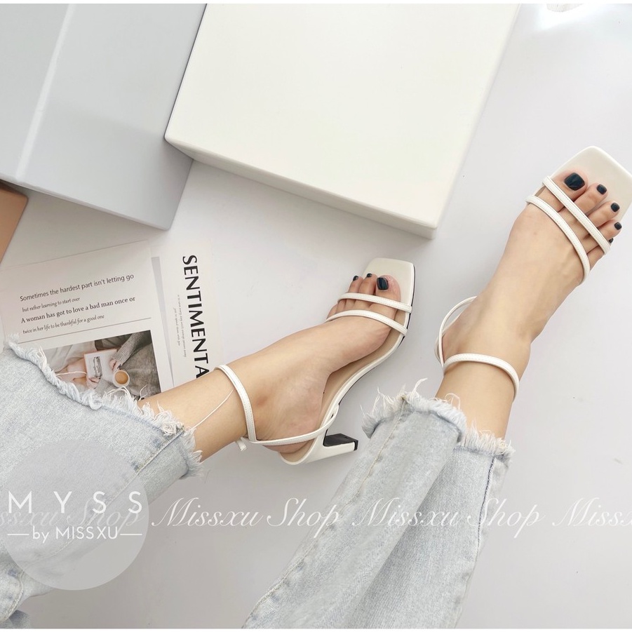 Giày sandal nữ quai ngang xéo 7cm thời trang MYSS - SD129