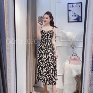 Váy 2 dây hoa cúc có miếng độn lót ngực