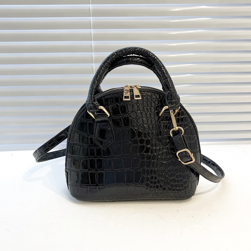 Ielgy Túi Xách Họa Tiết Da Cá Sấu Màu Trơn Phong Cách Phương Tây retro