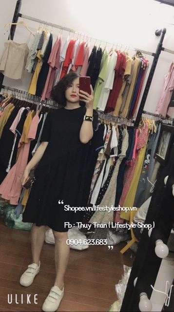 🍑 Váy thun suông đuôi cá vạt chéo | BigBuy360 - bigbuy360.vn