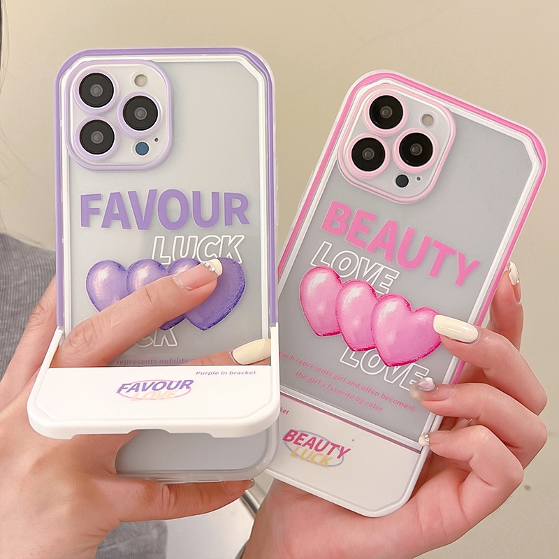 Ốp lưng iphone Ốp Điện Thoại Kèm Giá Đỡ Tàng Hình Cho iphone13Pro 11 / 12Promax xs / xr Dinuo case