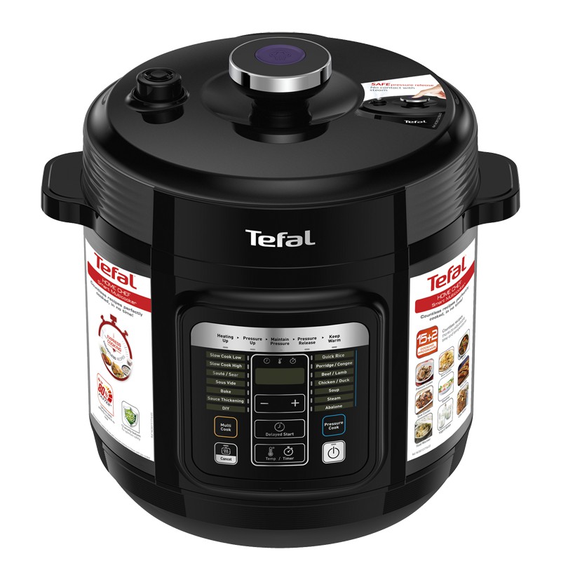Nồi áp suất điện tefal CY601868 6l Nồi Hầm Đa Năng Cho Gia Đình Có Trẻ Nhỏ Nấu cháo ăn dặm