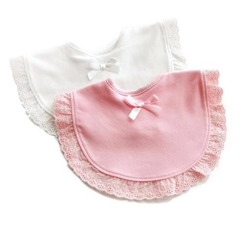 Khăn Yếm Tam Giác Hai Lớp Gắn Nơ Dễ Thương Cho Bé