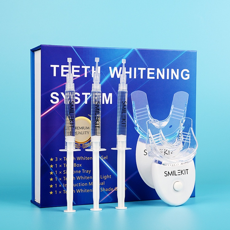Máy làm trắng răng SMILEKIT-Máy tẩy trắng răng giúp trắng từ sâu bên trong an toàn không ê buốt, có sẵn 4 gel trắng răng