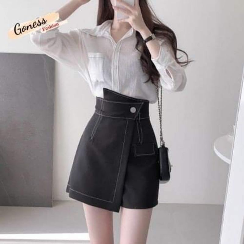 Chân váy nút sang chảnh