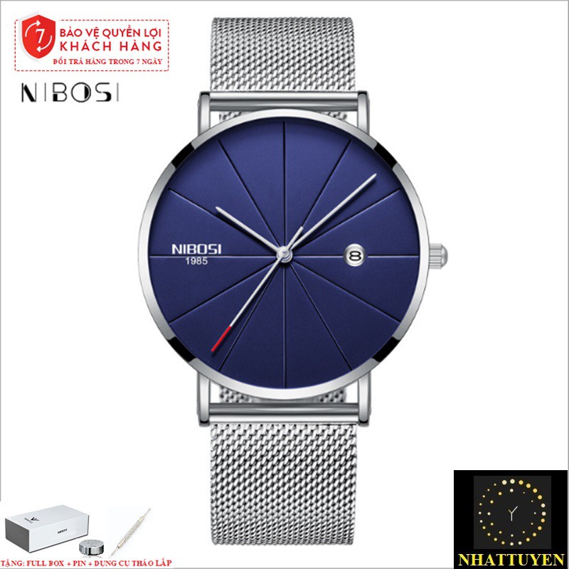 [CÓ VIDEO - ẢNH THẬT] ĐỒNG HỒ NAM NIBOSI 2321 (1985) - DÂY THÉP LƯỚI MÁY MỎNG,NHIỀU MÀU CHỌN LỰA - HÀNG CHÍNH HÃNG | BigBuy360 - bigbuy360.vn