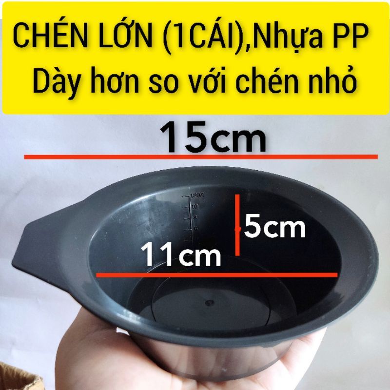 set dụng cụ chuyên nhuộm tóc (1lược+1chén+2nút bịt tai) LOẠI BÁT LỚN