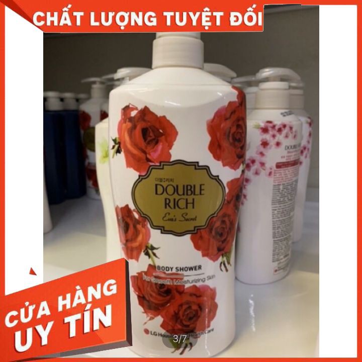 [chính hãng] Sữa tắm Double Rich 800g hoa anh đào,hoa Iris, Hương Hoa Hồng   giữ hương lâu , mùi thơm dễ chịu