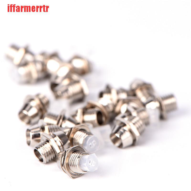 {iffarmerrtr}20Pcs Copper 3mm Light Emitting Diode LED Holder Mount Panel Display KGD