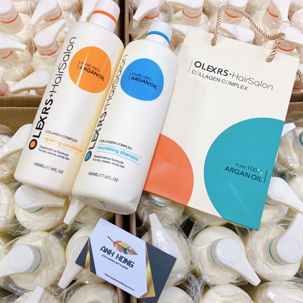 Cặp Dầu Gội Xả Olexrs Argan Oil Collagen Hair Salon