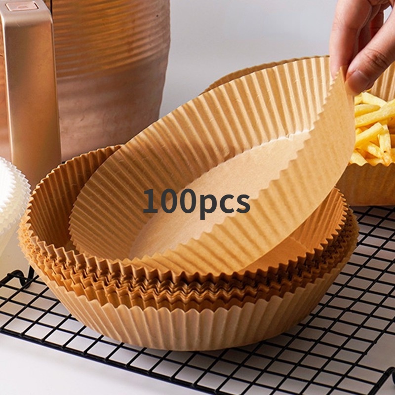 Set 100 Giấy Lót Nướng Bánh Chống Dính Dùng Một Lần Kích Thước 20cm Tiện Dụng Cho Nhà Bếp