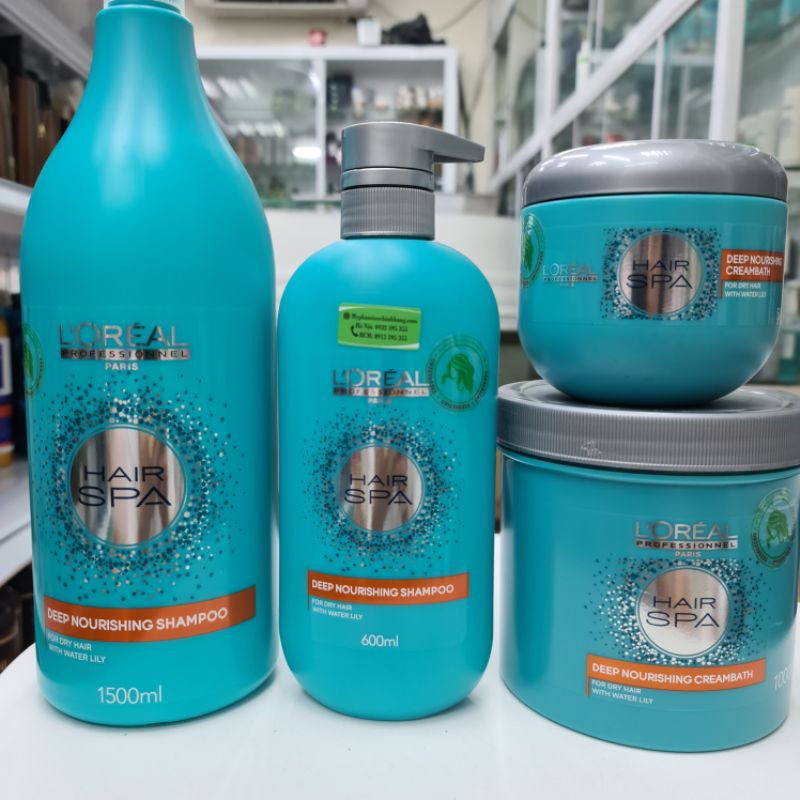 Dầu gội và dầu hấp suôn mượt L'oreal Hair Spa Deep nourishing 600ML - 500ML - 1500ML - 1000ML