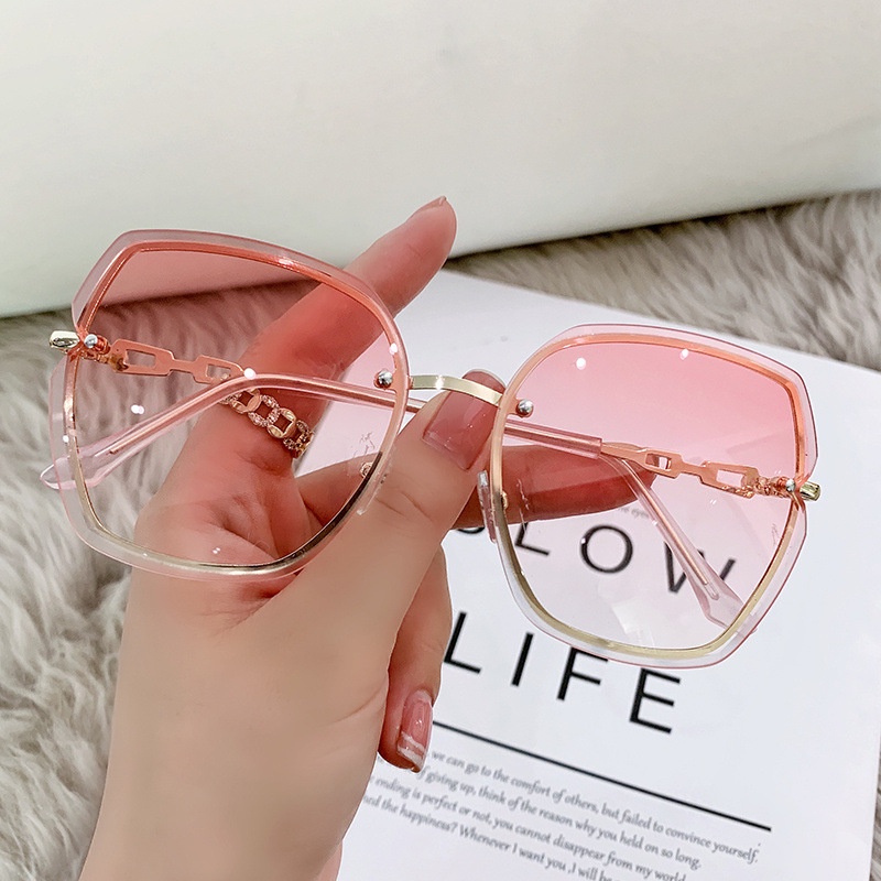 Kính Mát TikTok 2022 Gọng Kim Cương Không Viền Thời Trang Cho Nam Và Nữ