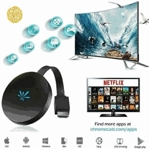 Thiết bị chia sẻ hình ảnh kĩ thuật số HDMI 2.4G qua TV kết nối WiFi 1080P Google Chromecast G6