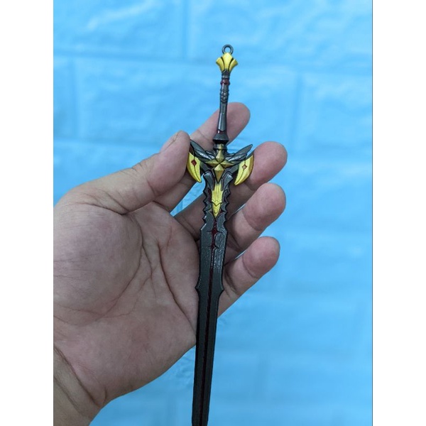 Mô hình móc khóa kjiếm đen Genshin Impact (fullbox kèm đế)