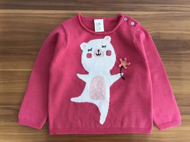 Áo len gấu hồng HM