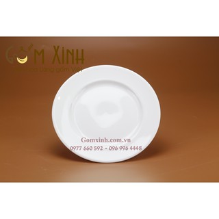 Đĩa tròn men trắng_Đĩa sứ bộ đồ ăn Bát Tràng