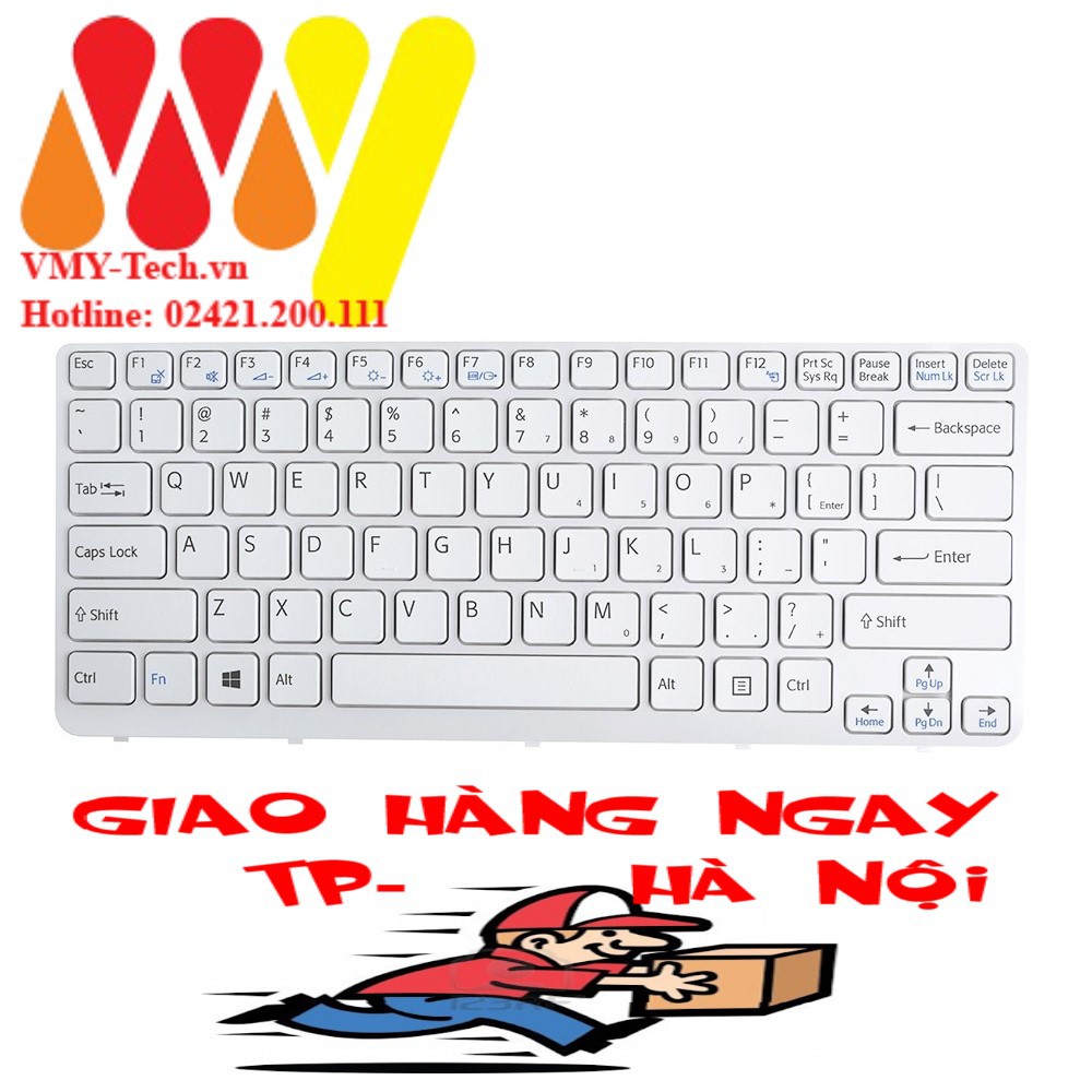 Bàn Phím Laptop Sony Vaio SVE14, SVE-14, SVE 14 SVE141 SVE14A Series Keyboard Có Khung