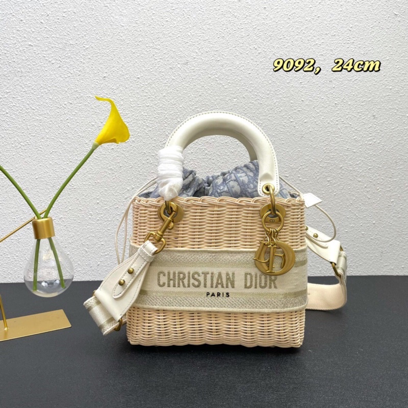 Túi xách nữ cao cấp Dior CD Wicker Basket túi đeo vai mẫu mới