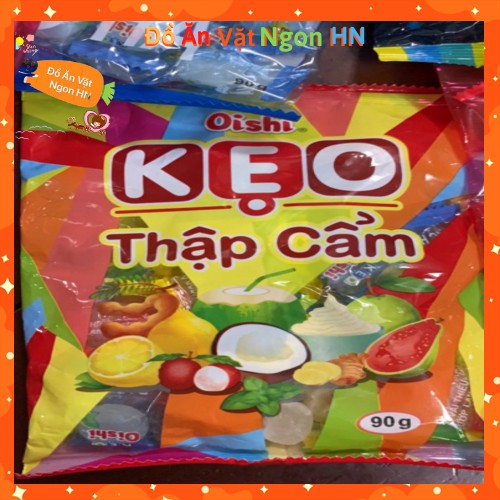 Gói 90g Kẹo Oishi Vị Ổi Vải Chanh Me Bạc Hà Đồ Ăn Vặt Kẹo Ngon Ngọt