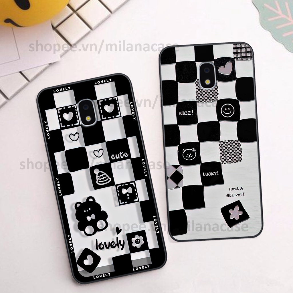 Ốp Samsung J7 Pro in hình caro trái tim siêu đẹp, siêu nét đầy phong cách cá tính