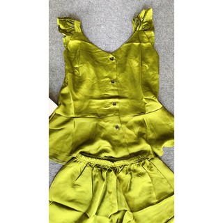 BỘ ĐỒ NGỦ ĐÙI DÂY LỤA SATIN CÁNH TIÊN