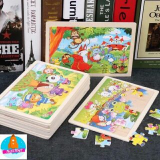 Xếp hình tranh ghép gỗ Puzzle 24 miếng ghép cho bé