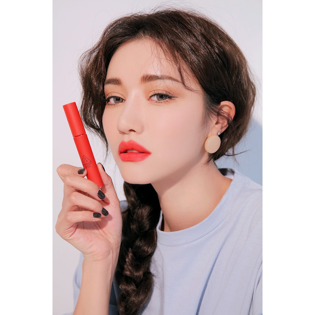 Son kem lì màu san hô neon STYLENANDA VELVET LIP TINT 4G #SAVEME