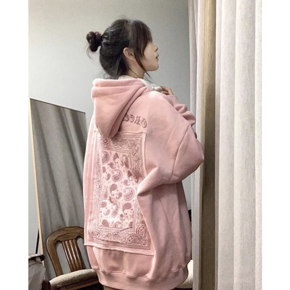 Áo hoodie hồng tím Bandana tay bồng freesize 🌸  WONHARIM 21055 ulzzang