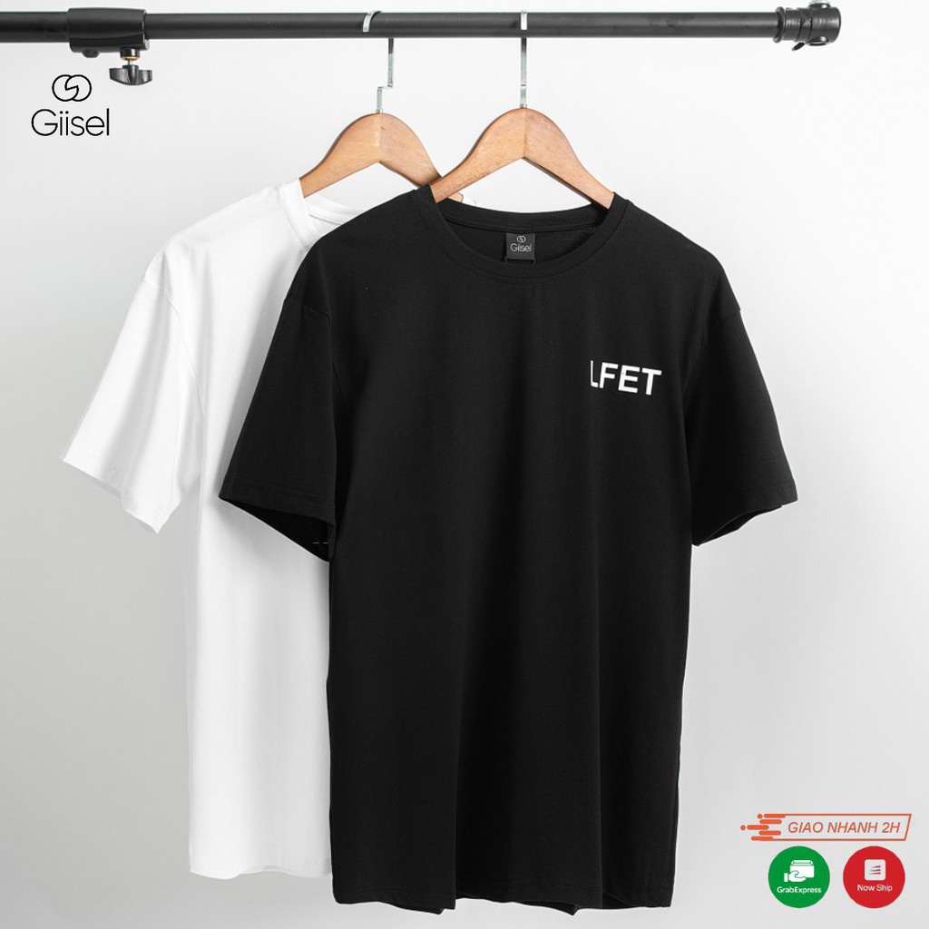 Áo phông nam nữ thun unisex  tay lỡ form rộng oversize tee COTTON cổ tròn in hình LFET màu trắng đen đẹp rẻ hiệu Giisel