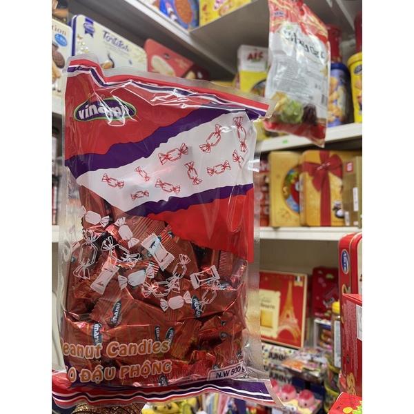 Kẹo bơ đậu phộng vinamit gói 500gr kèm tặng