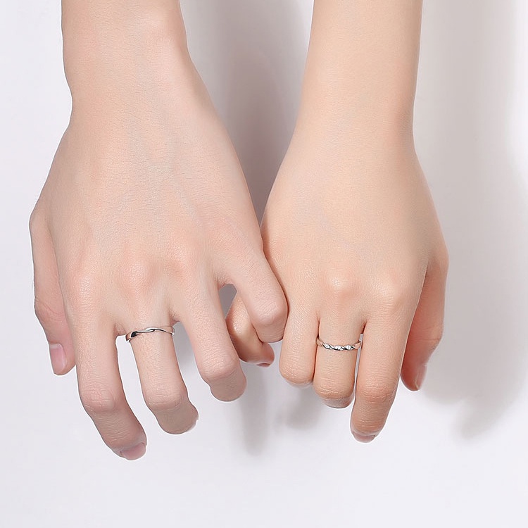 Nhẫn Mobius Cặp Đôi Bạc S925 Thiết Kế Độc Đáo Tự Điều Chỉnh - Nhẫn Bạc Sterling M.Lady Jewelry