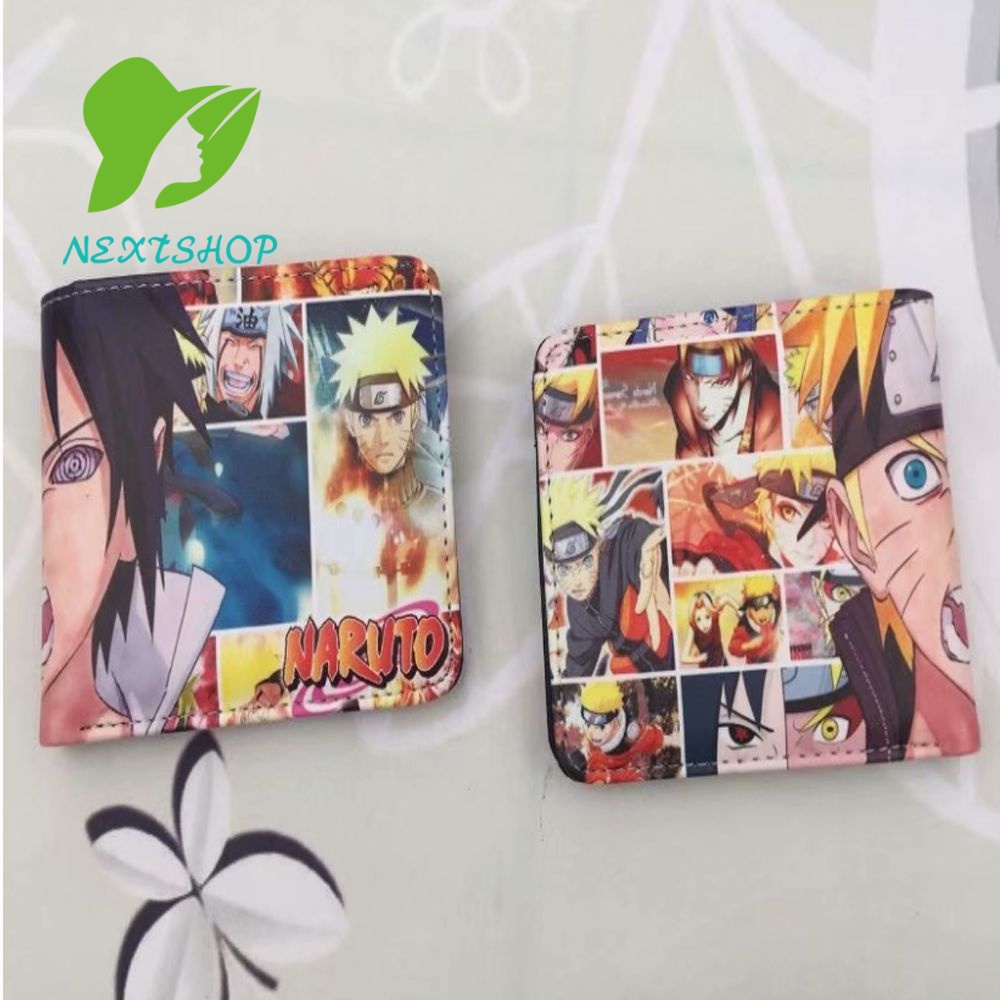 NEXTSHOP Key Men Wallet Anime Leather Wallet Credit Card Holder Women Coin Purse Fashion Change Bag Naruto