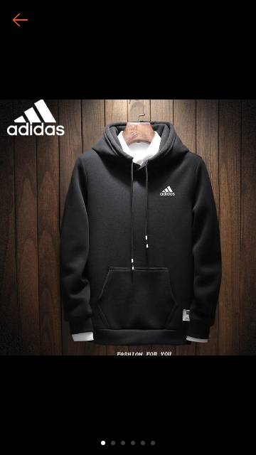 Áo Hoodie Adidas Vải Lông Cừu Dày Dặn Ấm Áp Cho Nam