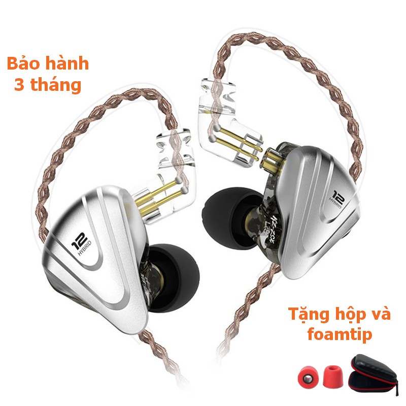 [NC] Tai Nghe KZ ZSX Kiểm Âm Nhét Tai Hybrid 12 Driver In Ear Hifi | Nhấn Bass | Chuyên Nghe Nhạc Rock Dane EDM | Có Mic