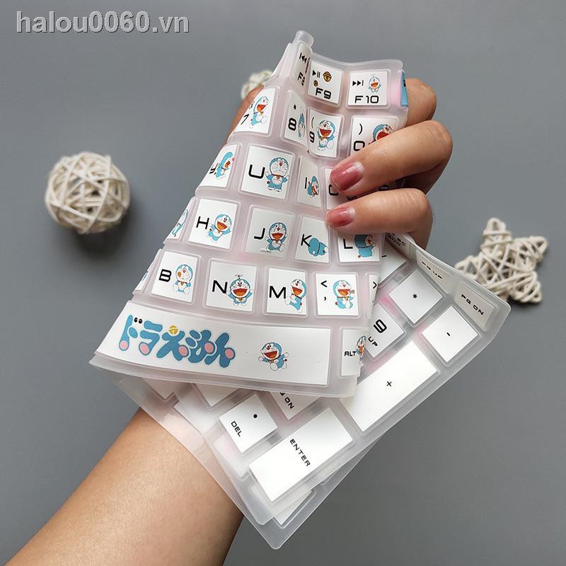 Miếng dán bảo vệ bàn phím chống bụi bằng silicon/ Bàn di chuột in hình Doraemon dễ thương