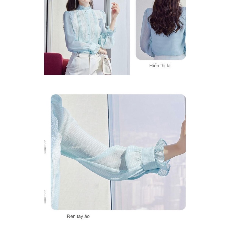 Xikeer Áo Sơ Mi Voan Thời Trang Hàn Quốc 2022 Dành Cho Nữ