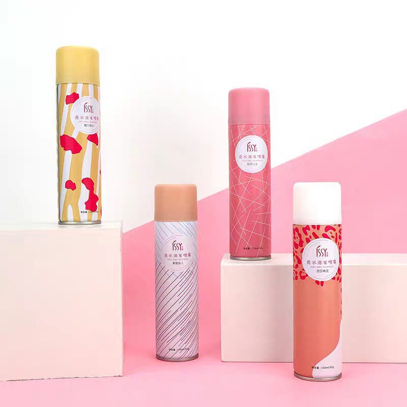 Dầu gội khô ISSY 150ml dạng xịt an toàn không cần nước dùng cho nam, nữ không bết tóc