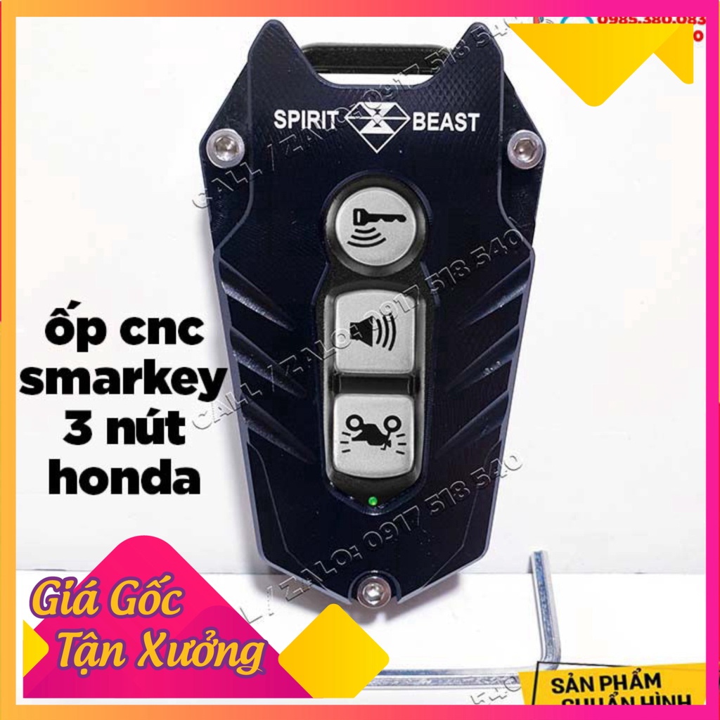 Ốp chìa khoá CNC smart key loại 3 nút xe honda SH, SH mode, PCX (tặng lục giác) giá 1 chiếc - MẪU V2  (Ảnh Sp thật)