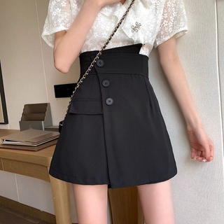 Quần short nữ giả váy ba khuy,quần sooc giả chân váy ba khuy chéo vạt